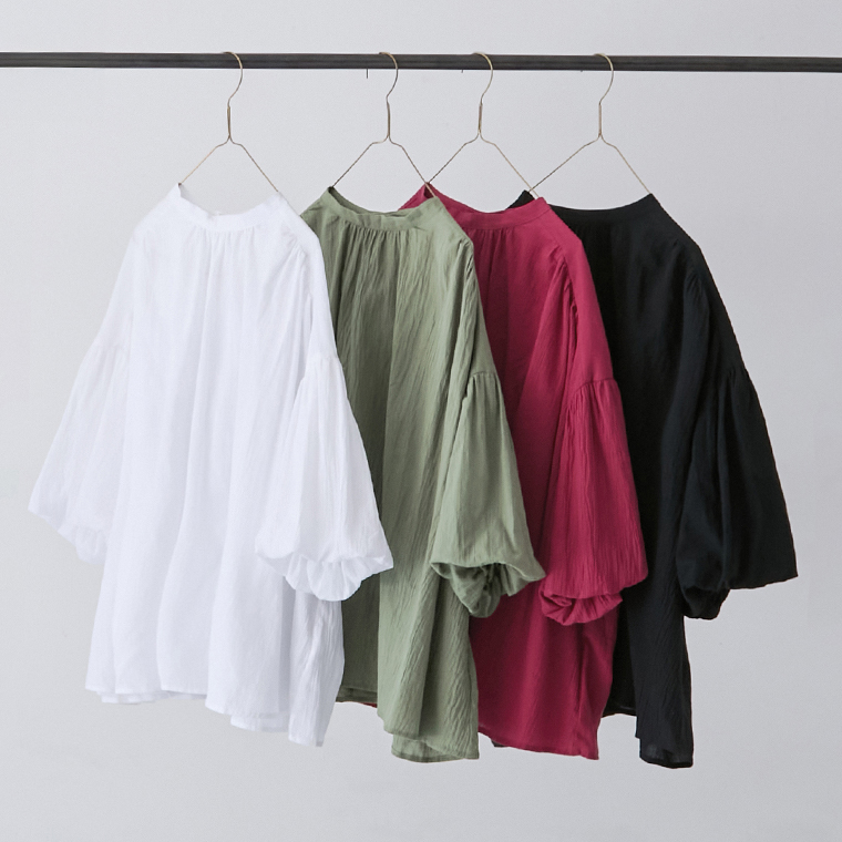 【D*g*y】＜別注＞バルーン袖ブラウス 4色掛け