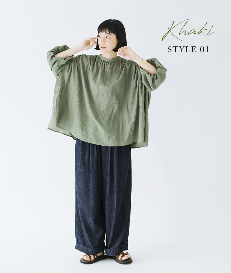 【D*g*y】＜別注＞バルーン袖ブラウス ページ内リンクカーキsp