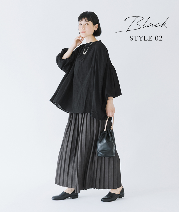 【D*g*y】＜別注＞バルーン袖ブラウス ブラック