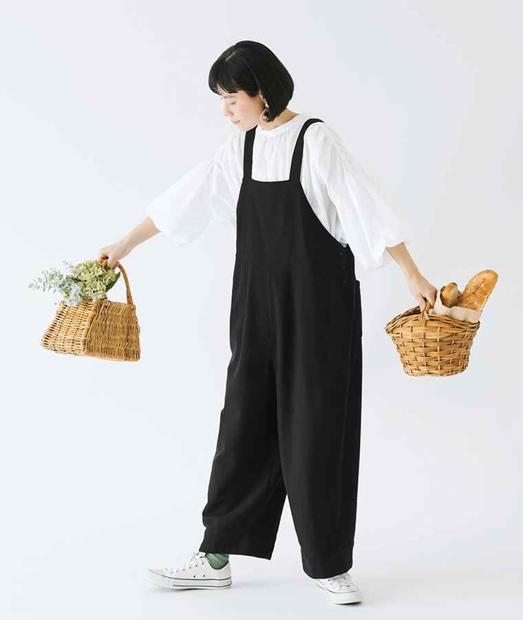 【D*g*y】＜別注＞バルーン袖ブラウス オフホワイト 全身