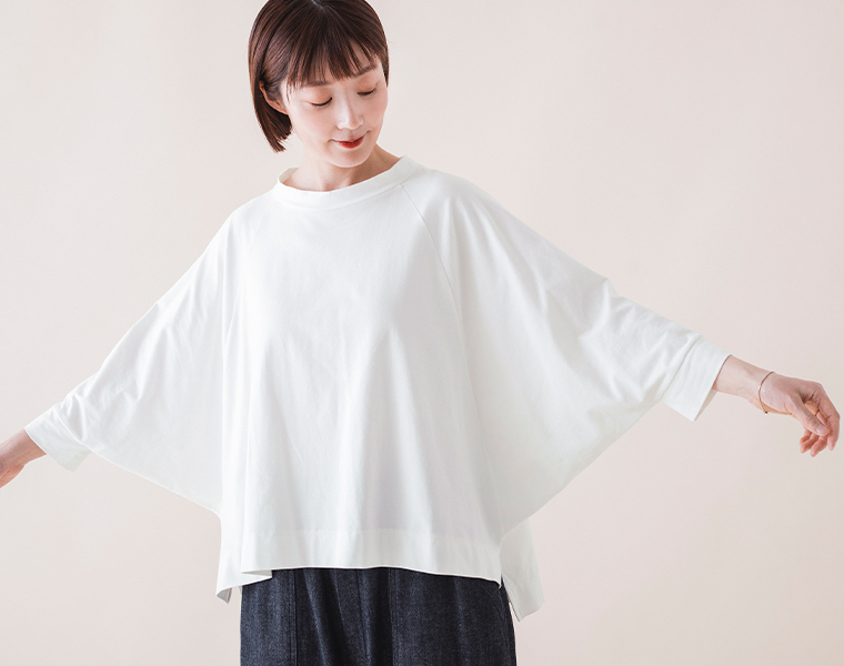 &yarn　ラグランワイドTシャツ　デザイン紹介　ラグランスリーブ　ドルマンスリーブ