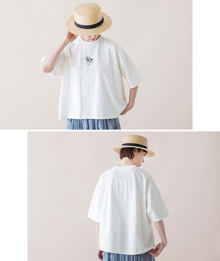 &yarn　ネコプリントTシャツ　デザイン紹介