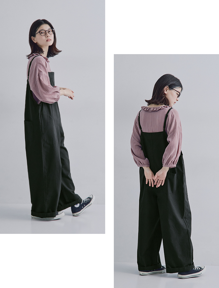Lintu Laulu ワイドシルエットTシャツ(D・ライトピンク)のカラーとリブ