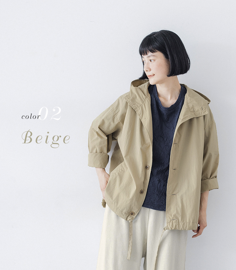 【 ichi 】撥水ジャケット　ベージュのコーディネート