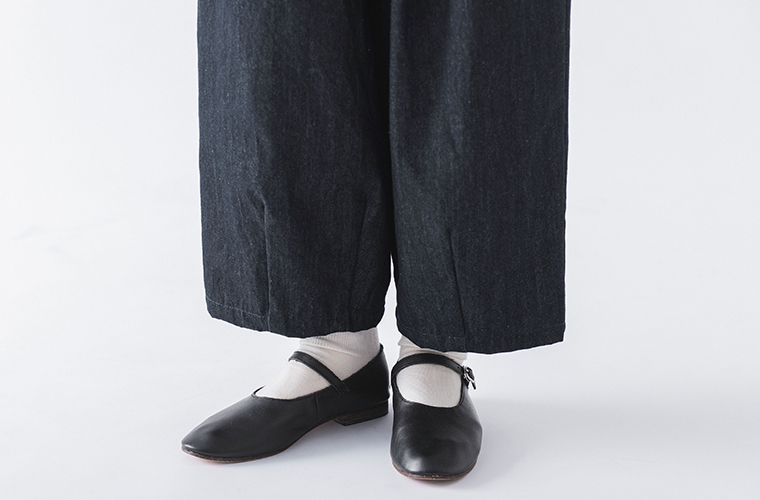 ICHI Antiquites リネンコットンギンガムウエスト切り替えギャザーワンピース(A・ピンク×ナチュラル)のシルエット