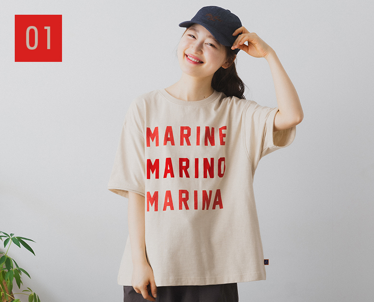 NORTHERN TRUCK(ノーザントラック) 海を感じるプリントTシャツ キナリ