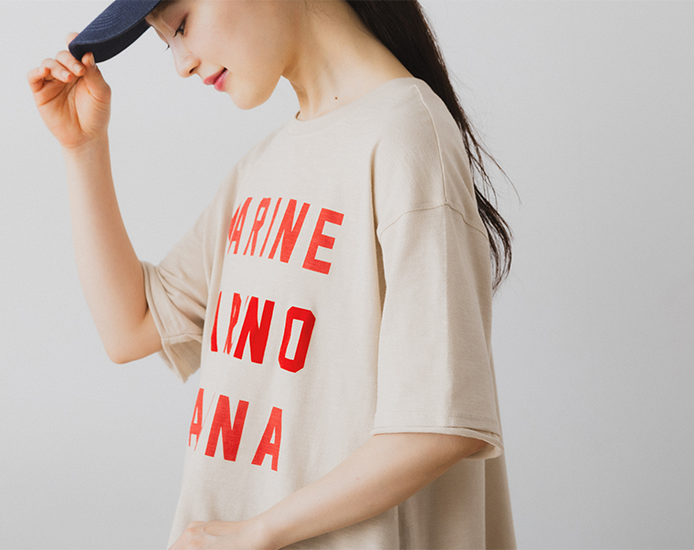 NORTHERN TRUCK(ノーザントラック) 海を感じるプリントTシャツ キナリ 上半身寄り