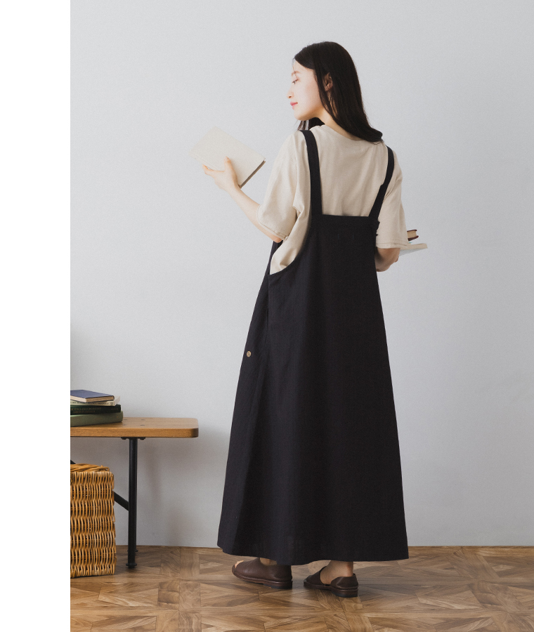 NORTHERN TRUCK(ノーザントラック) 海を感じるプリントTシャツ キナリ サロペット合わせ バックカット
