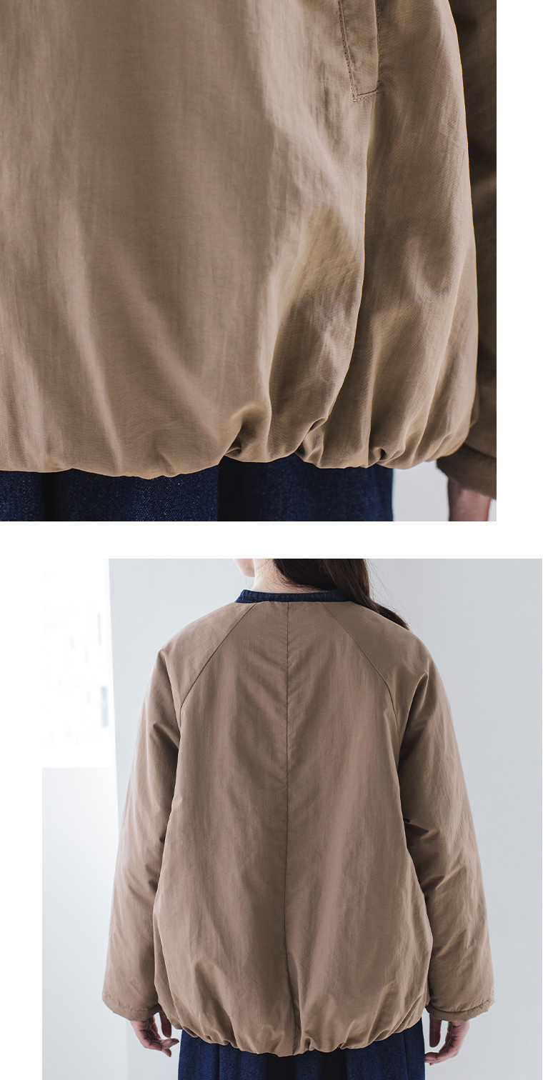 Lintu Laulu福袋中綿ショートコート裾寄りと上半身後ろ