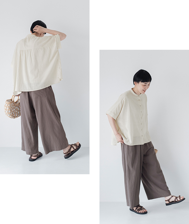 &yarn パンツのシルエット