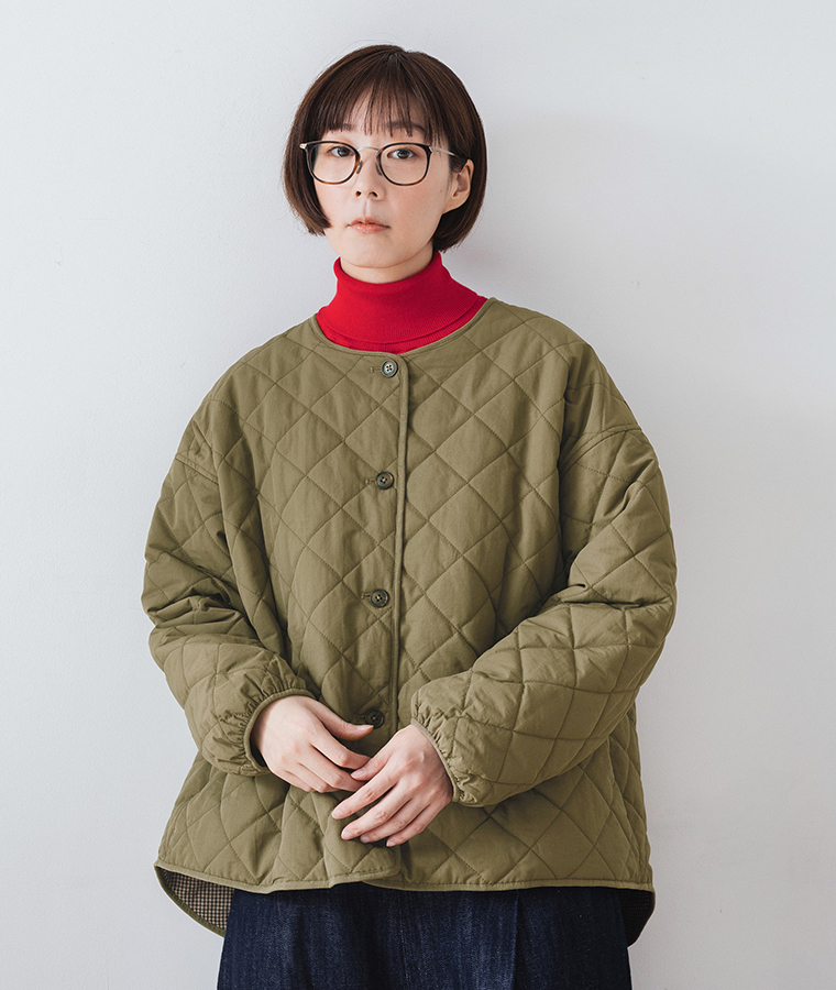 &yarn リバーシブルキルティングジャケット