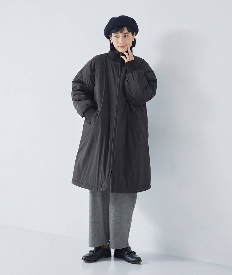 LUPILIEN by natulan　別注｜ナイロン中綿リブカラーコート