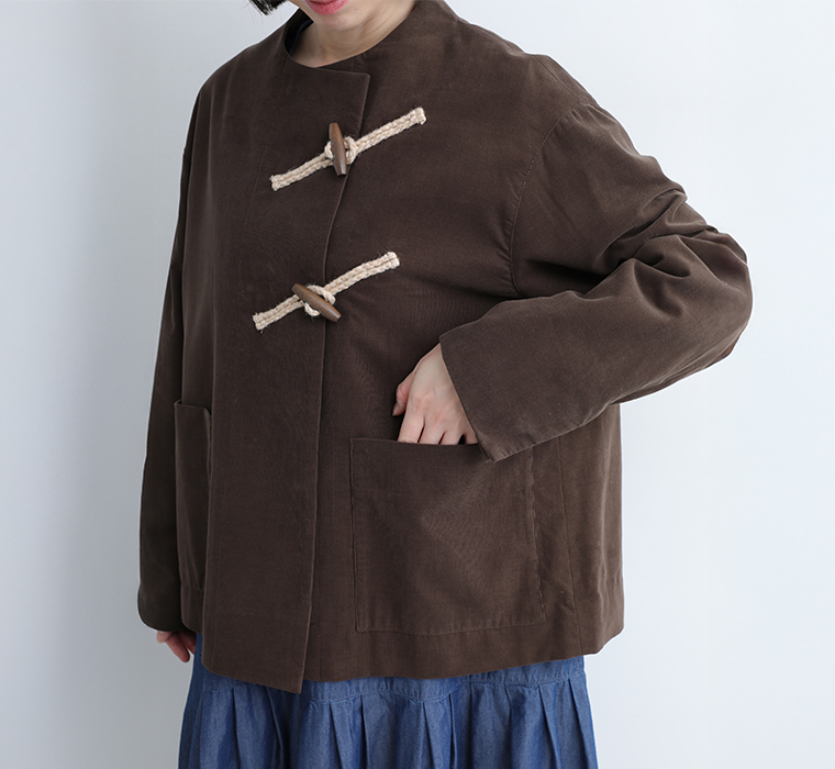 LOISIR コットン細コール トグルボタンジャケット サブ画像