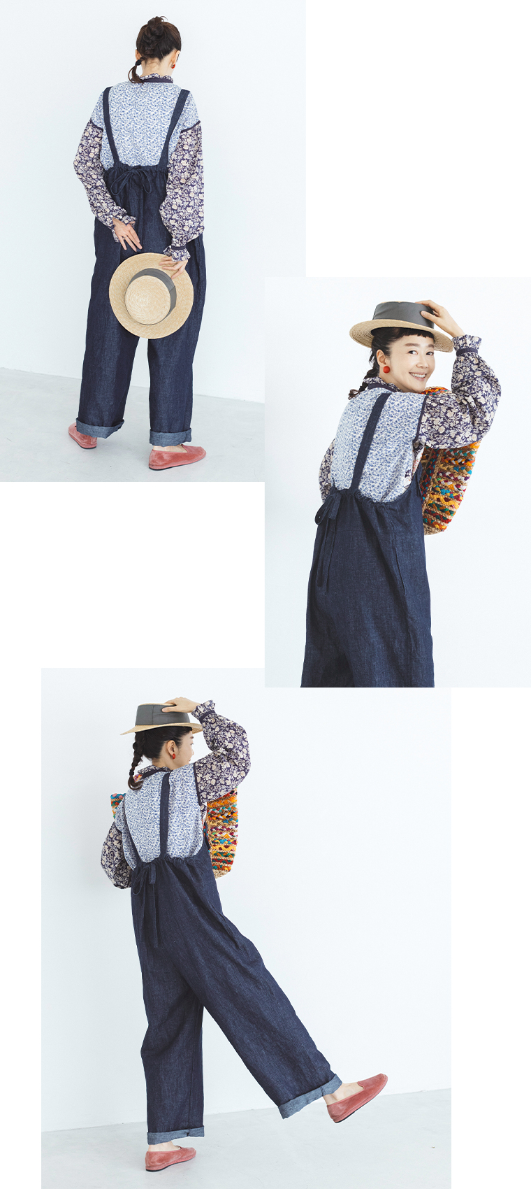 &yarn 滝口和代 マイフェイバリットデニムサロペット 　後ろのディテール