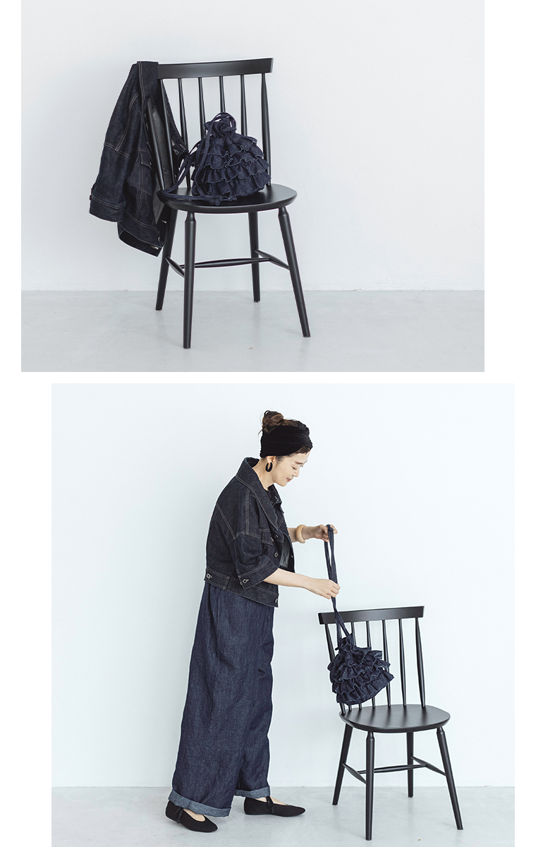 &yarn 滝口和代 マイフェイバリットデニムフリルバッグ
