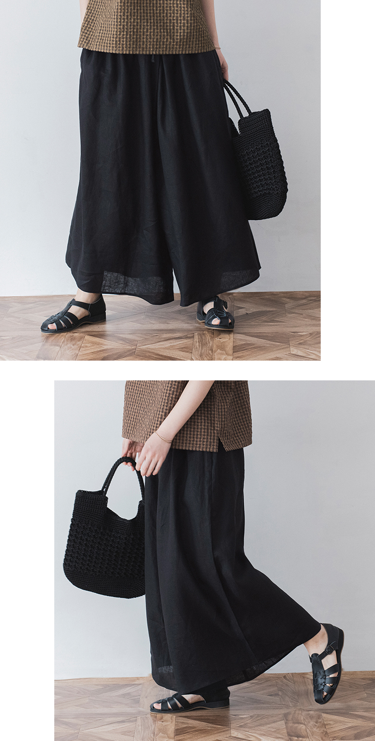 &yarn パンツ(ブラック) 動きカット