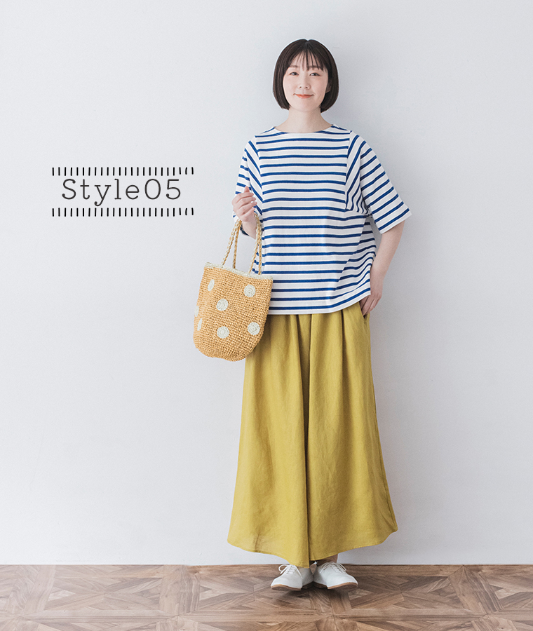 &yarn ワイドパンツ(マスタード)のコーディネート