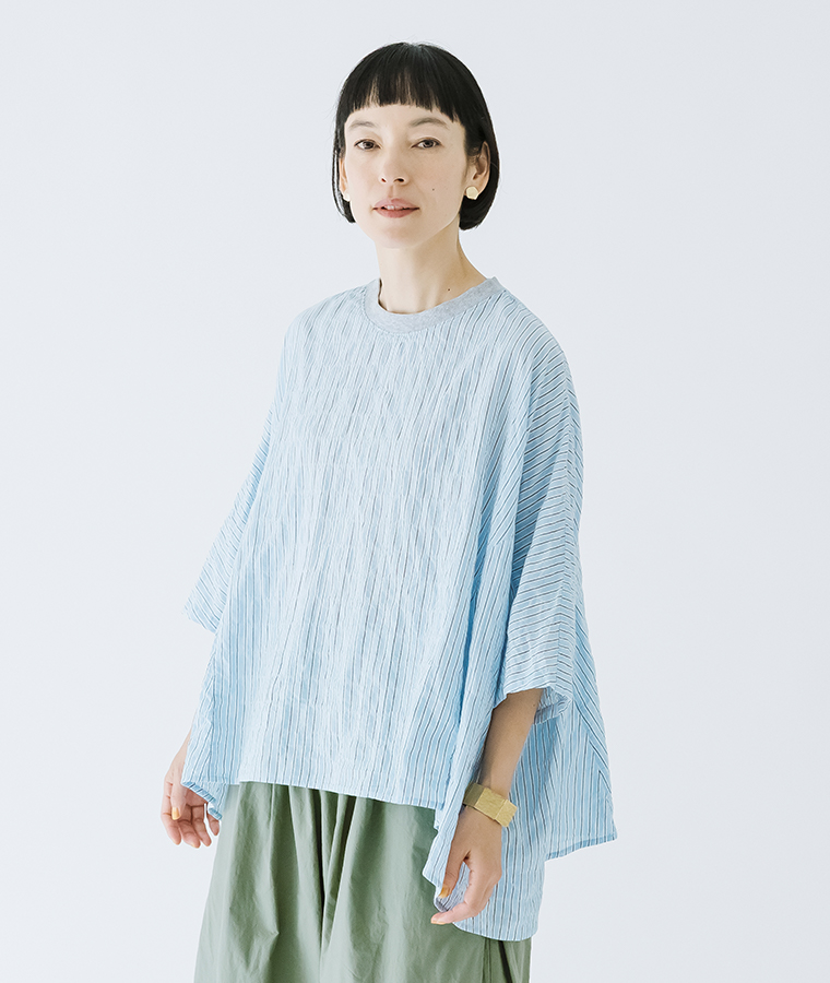 UNPLE  別注サイドフレアリブネックプルオーバー