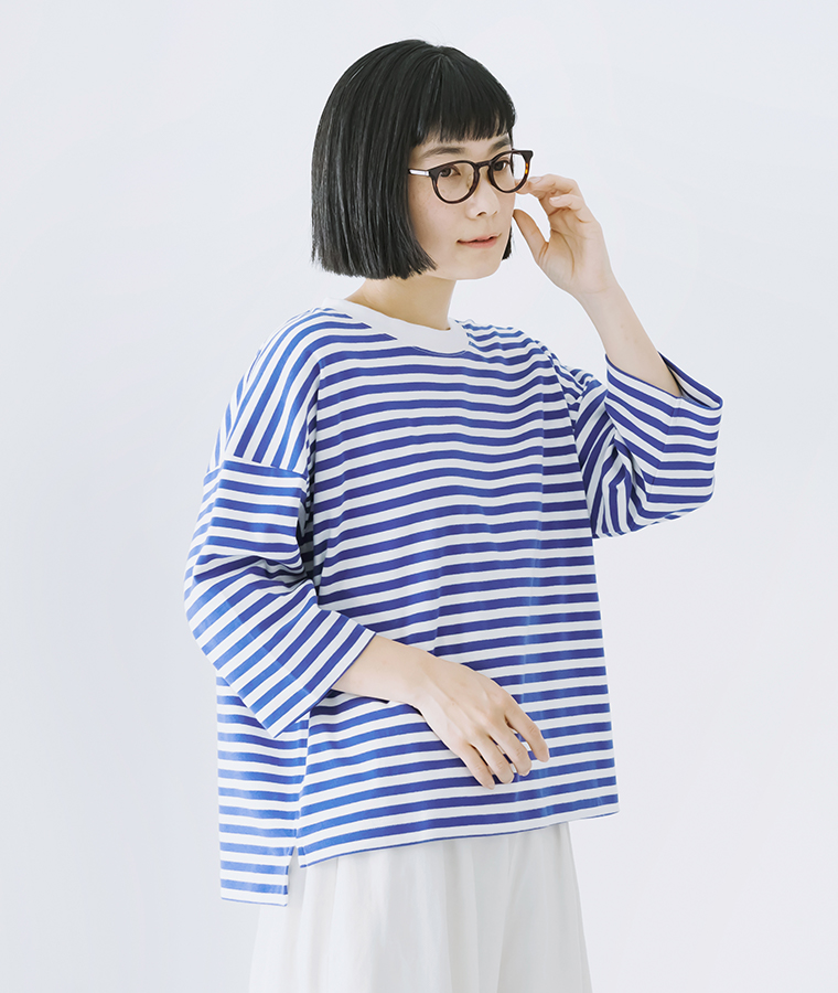 &yarn 7分袖 ワイドプルオーバー