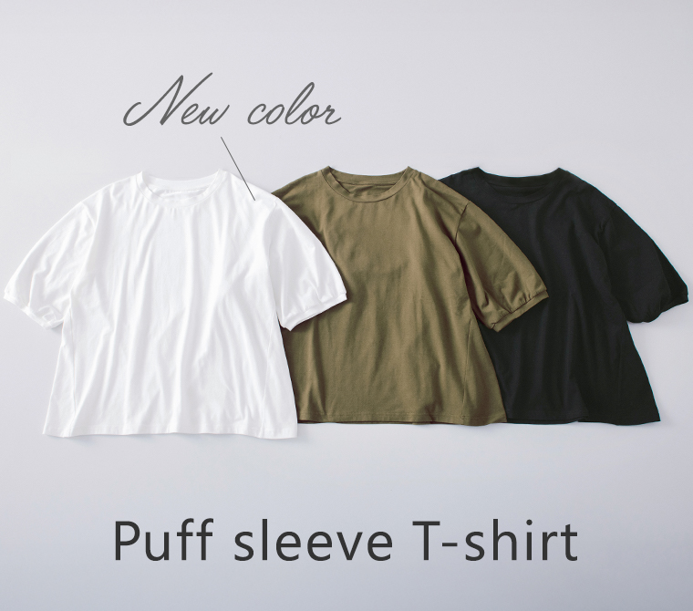 &yarn パフスリーブTシャツ