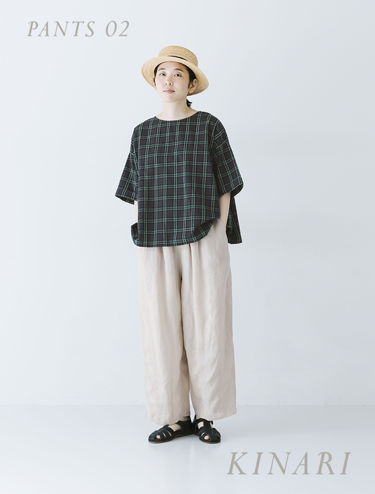 LUPILIEN by natulan【別注】リネンタックパンツキナリのコーディーネート