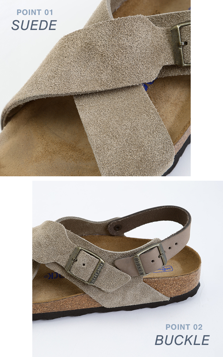 BIRKENSTOCK Tulum SFBトープのアッパーとバックル