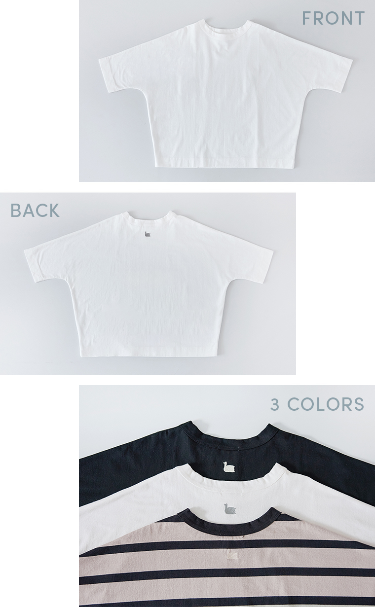 nop de nod　USコットン5分袖Tシャツ ディテール紹介