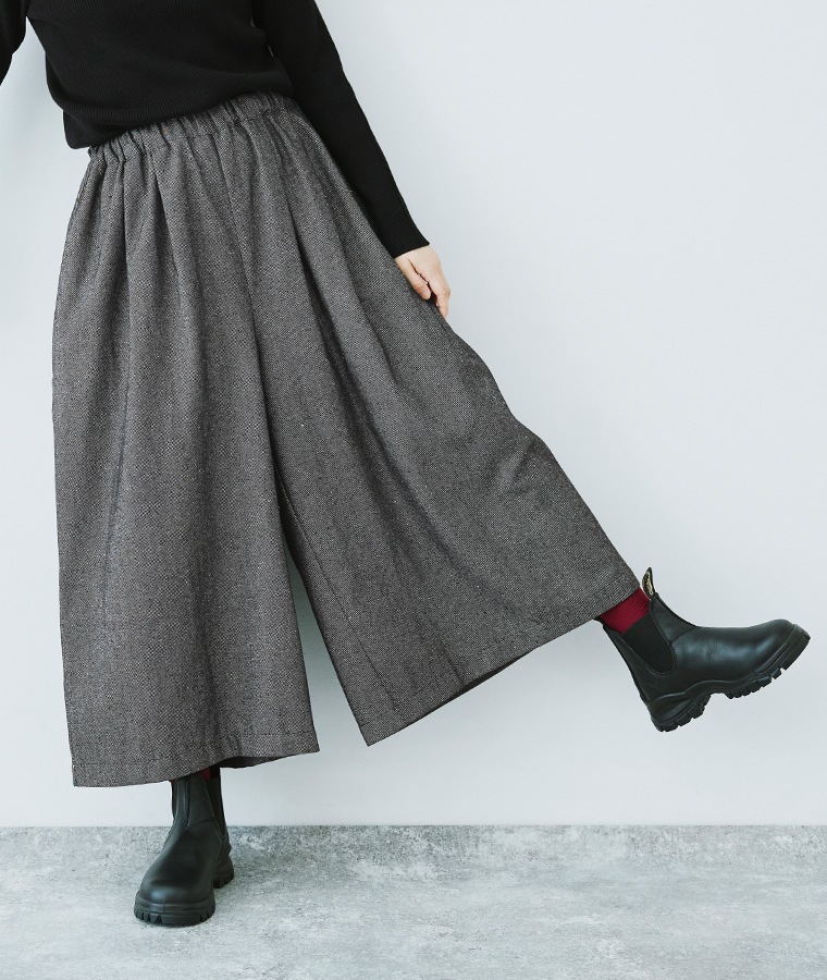 【別注｜ 08Mab 】 コットンリネンデニムワイドパンツ