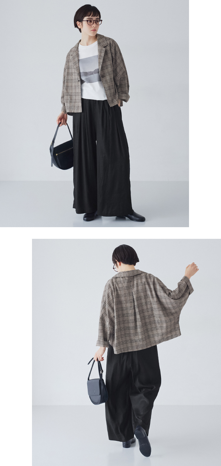 【 &yarn 】スタイル01 全身コーディネート＆バックスタイル