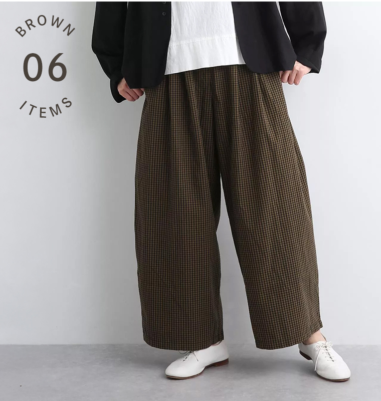 UNPLE ワッシャーローンサイドタックパンツ