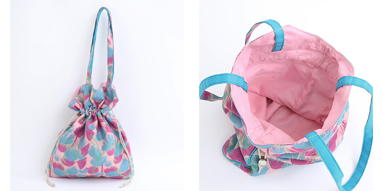 Plame Collome ジャカード巾着トートバッグ