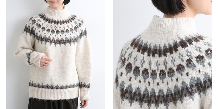 Plame Collome 求心JQニット