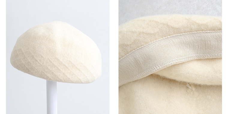 Plame Collome 編み立て柄入りベレー