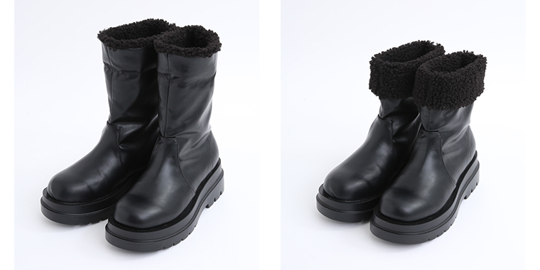 Plame Collome 2wayボアショートブーツ