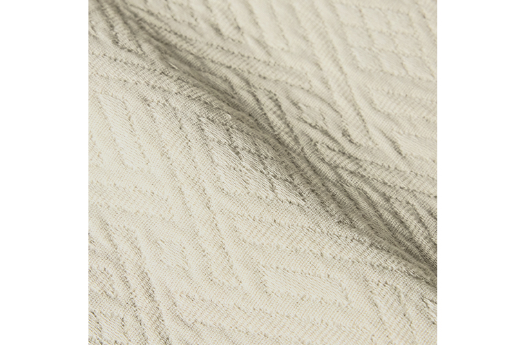 &yarn  コットンジャカードジャケット　ベージュ　生地アップ