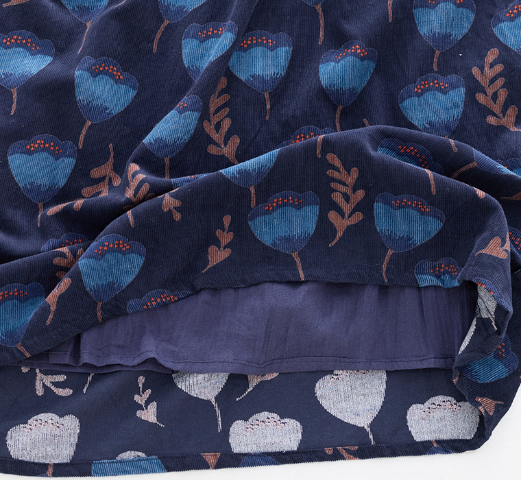 【 LITTLE MARKET 】ベルフラワースカート 裏地見せ