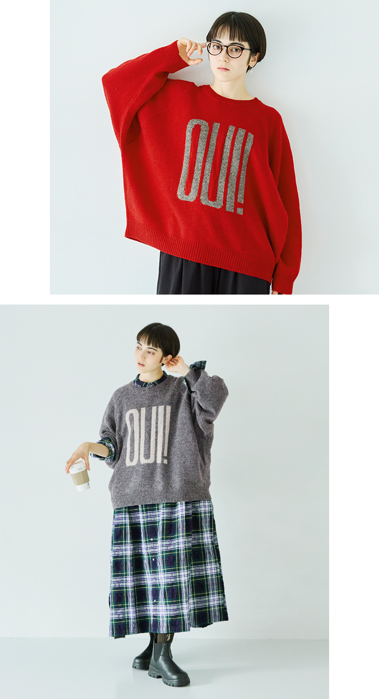 ichi シェットランドウールワイドプルオーバー