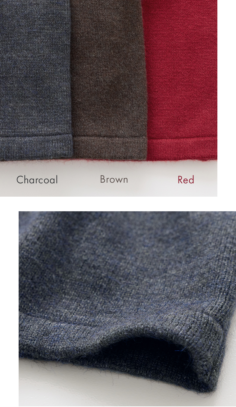 &yarn パッチポケットニットカーディガンの生地アップ