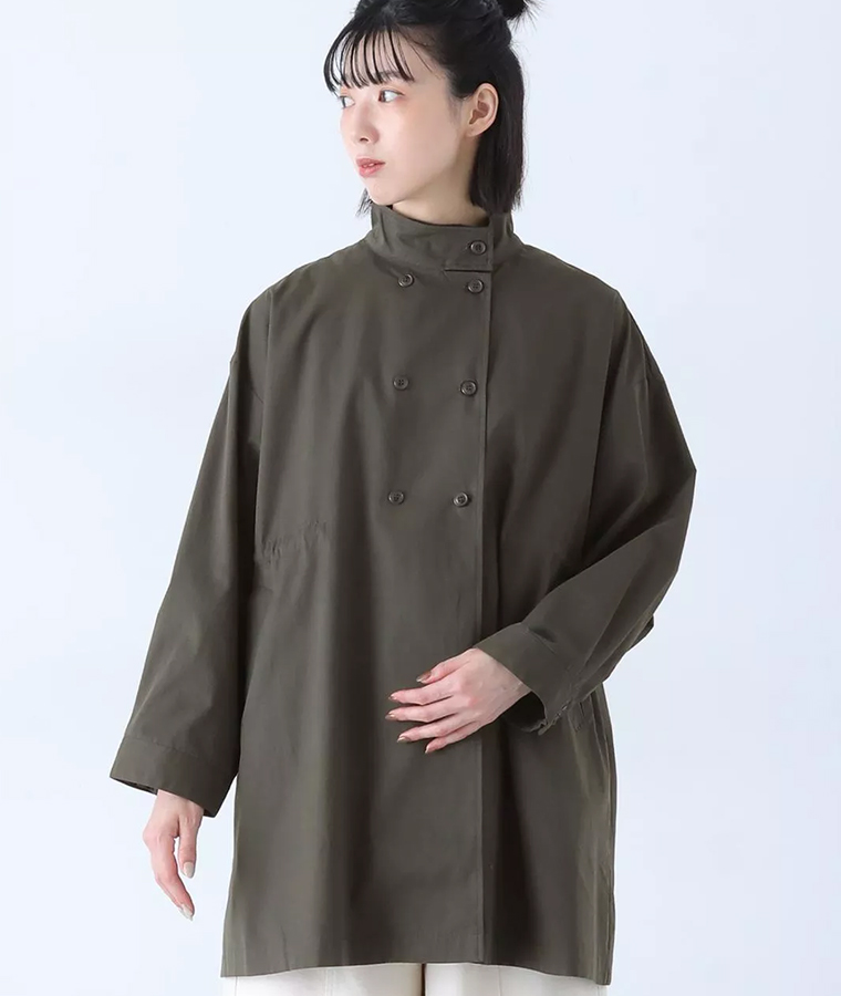 SUN VALLEY TCナイロンピーチ起毛　ダブルボタンジャケット