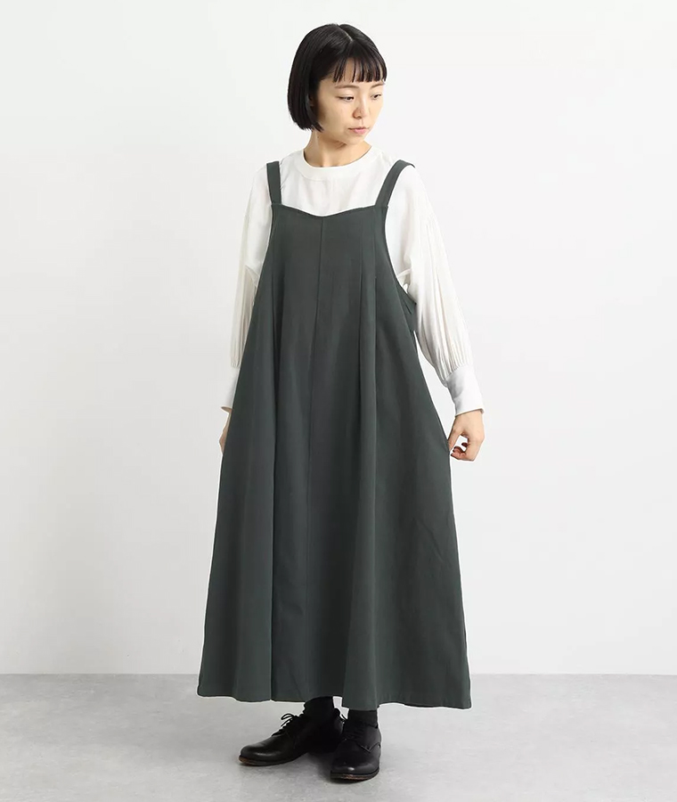 le ciel コットンツイル微起毛2wayジャンパースカート