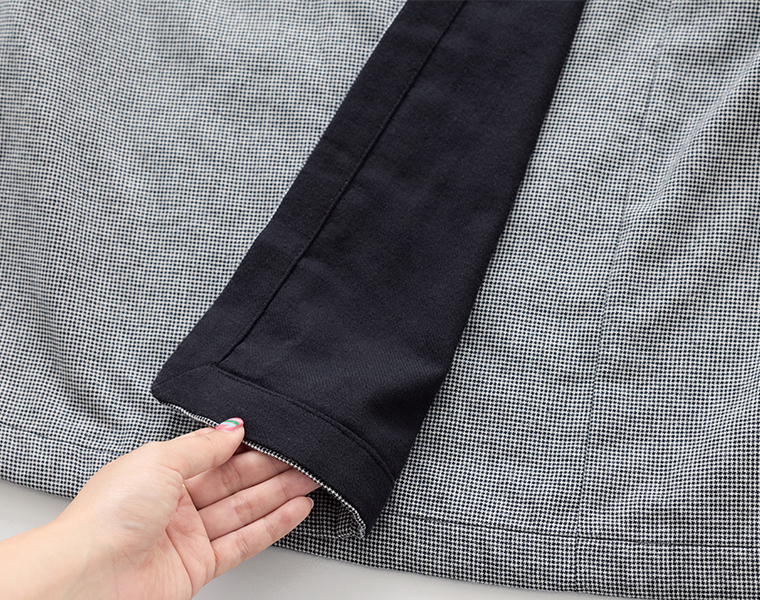 SUN VALLEYコットン平織×綾織二十織 ガウンコート千鳥の裏地