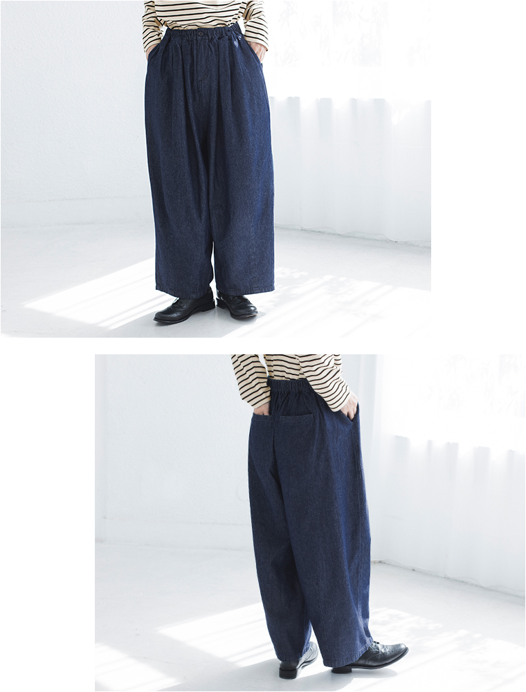 LUPILIEN by natulan  別注　福袋　デニムコクーンワイドパンツ　寄り