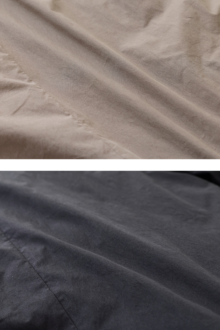 &yarnふんわり軽量 ちび襟ダウンジャケットの素材