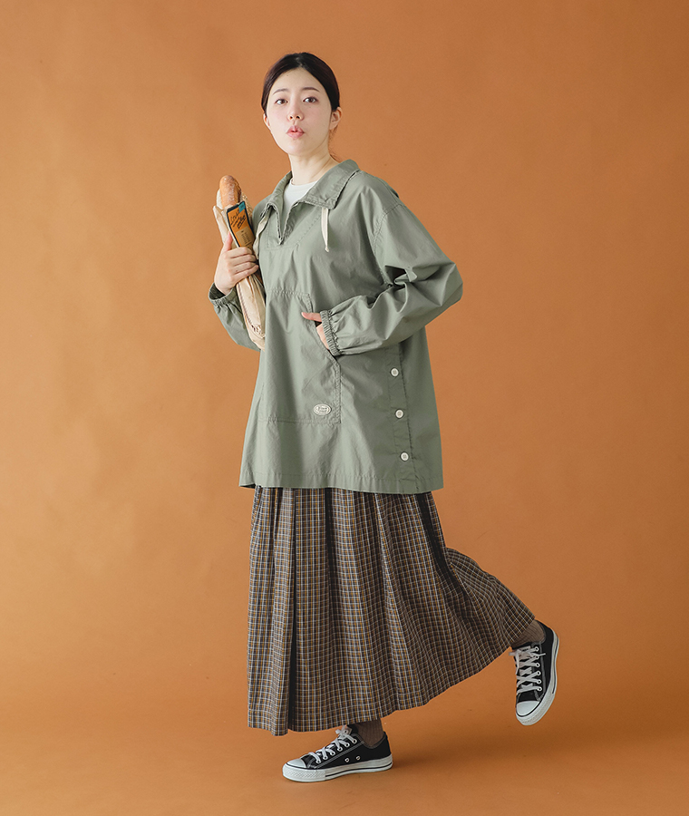 【 NORTHERN TRUCK 】サイド釦アウトドアチュニック 全身コーディネート