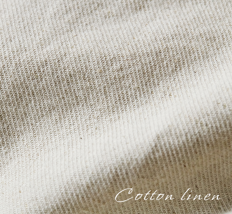 &yarn コットンリネンツイル ショールカラージャケットの素材