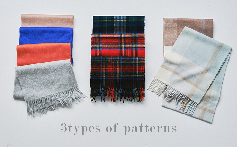 CNK 洗えるウールタータンチェックマフラー　ラインナップ