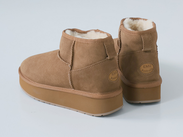 EMU Stinger Micro Flatform2.0 厚底ムートンブーツチェスナッツのソール