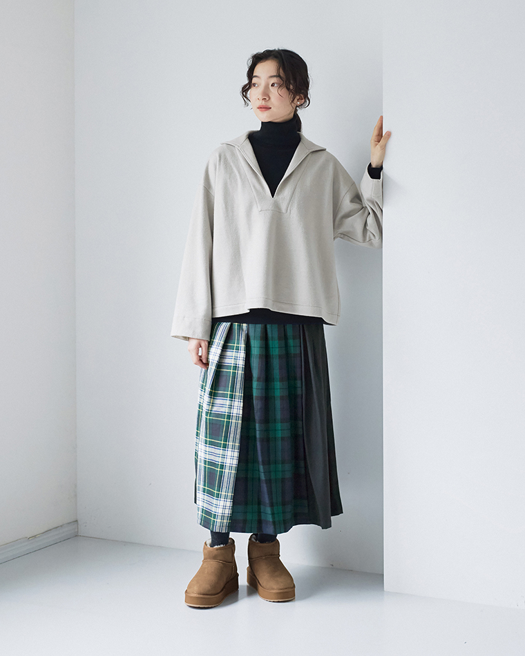 EMU Stinger Micro Flatform2.0 厚底ムートンブーツチェスナッツのコーディネート