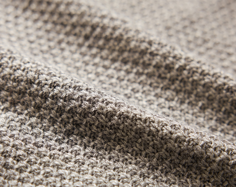 08Mab アクリルウール鹿の子編みベスト 生地寄り