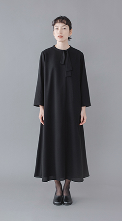 Luuna miu【ブラックフォーマル】大切な日のボウタイAラインワンピース